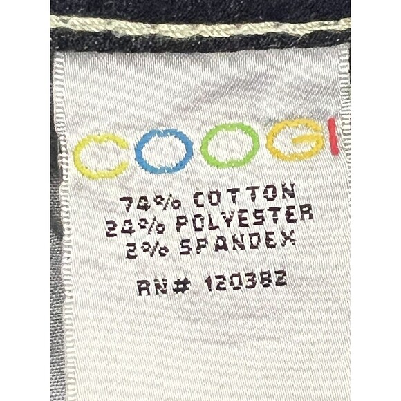 COOGI Women's 5/6 Capri Cropped Jeans Embroidered American Flag Vtg. Y2K - Picture 14 of 16